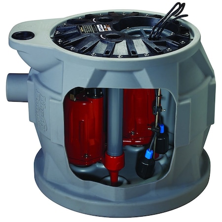 Liberty Pumps 1 Hp Duplex Sewage Package 1 Ph 115V 2In Discharge 10Ft Stack 25Ft Cord P682XPRG101-2